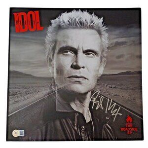 Billy Idol Signed Roadside EP Vinyl Record Album Beckett BAS Autographed Bundle